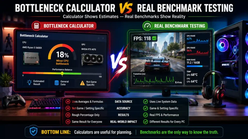 Bottleneck Calculator vs Real Benchmark Testing