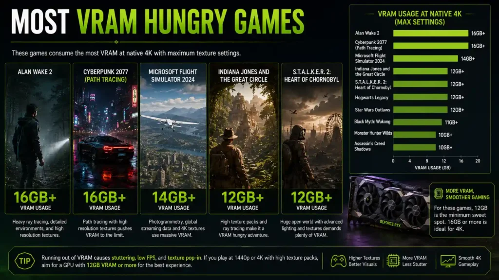 Most VRAM Hungry Games