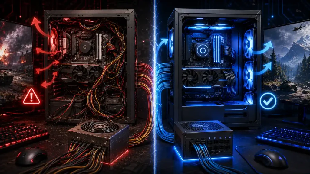non-modular power supply (PSU)